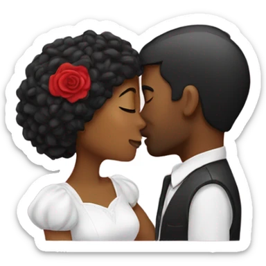 lovers kissing sticker