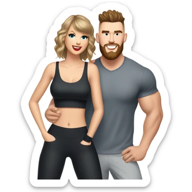 Taylor swift and travis kelce sticker