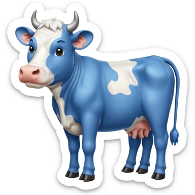 Dune vache blanc bleu belge sticker