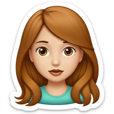 Una chica con cabello largo y lacio sticker