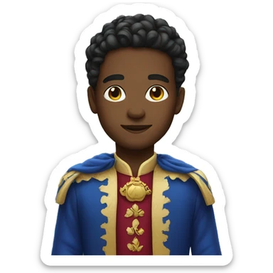 My son wearing royal cloth sticker