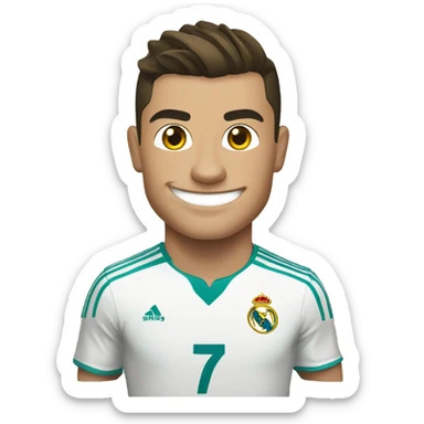 Cristiano Ronaldo in Realh Madrid Golden lock sticker