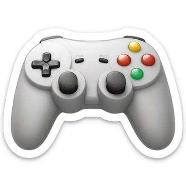 A game controller with a big smile to represent gaming joy. sticker