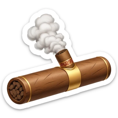 cigar with bloc in ios style horizontaly sticker