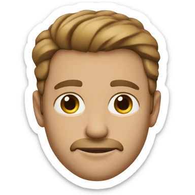 Hazel eyes middle aged man fair skin sticker