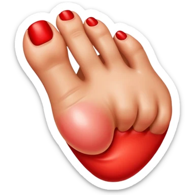swollen andred big toe sticker