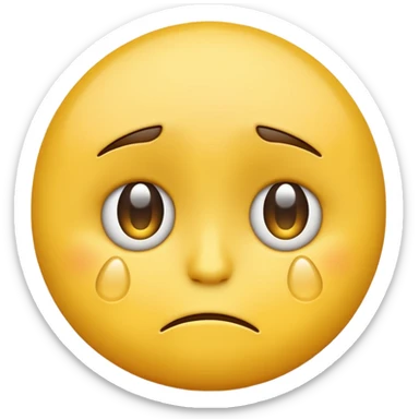Emoji face trying not to cry sticker