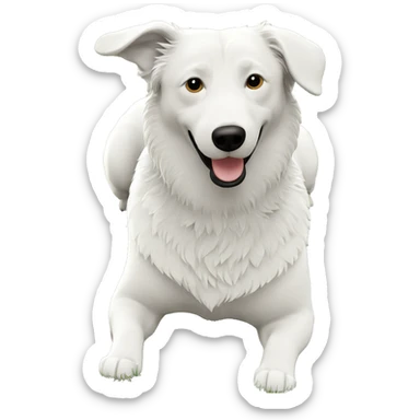 dog enjoying the outdoors sticker