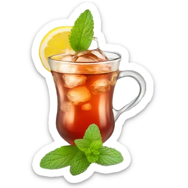 turkish tea with mint sticker