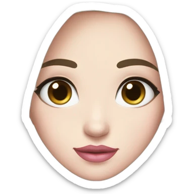 Beautiful woman,Black hair,long hair,White skin,oval face,big eyes,Blackeyes,Pink lips,Chinese sticker