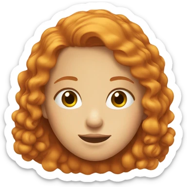 pretty ginger girl with brown eyes  sticker