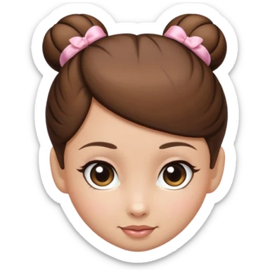 ballet bun sticker