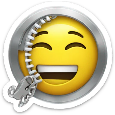 Zipped mouth emoji sticker