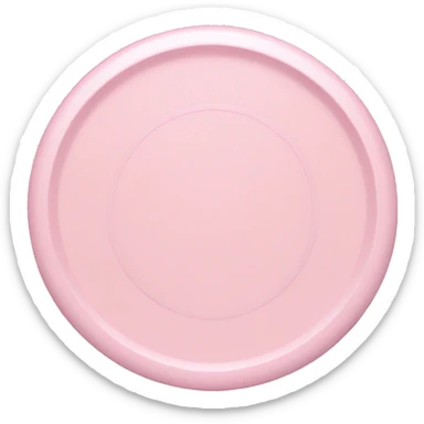 Solid light pink frisbee sticker