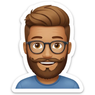 hipster match sticker