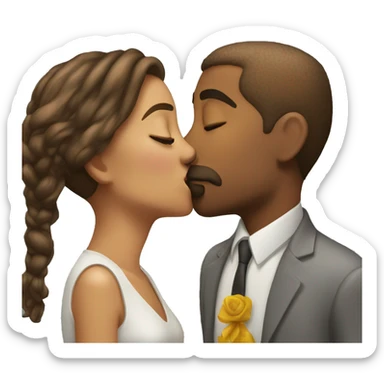 People kiss sticker