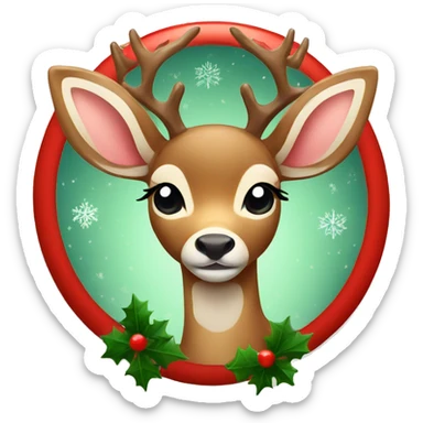 Cute Christmas deer sticker