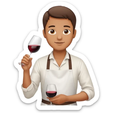 Man who makes wine sticker