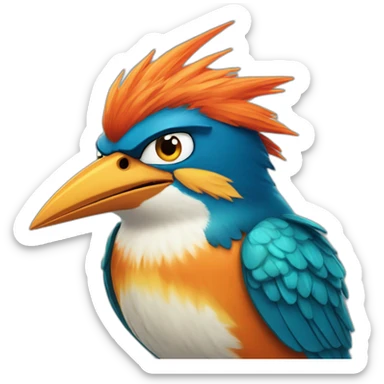 kingfisher angrybird character smile sticker