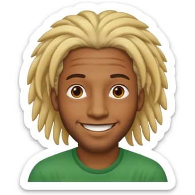 Black malw with blond rastas sticker