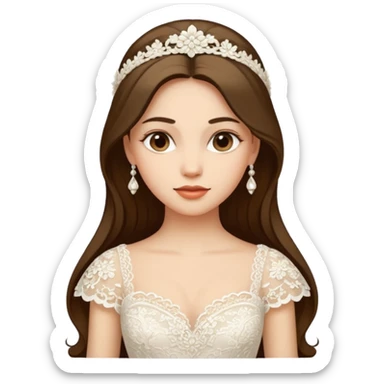 Hyper Realistic ornate Wedding dress displays  sticker