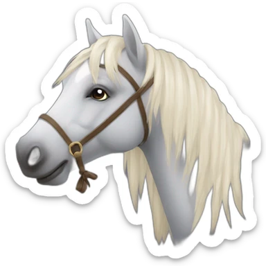 Un cheval qui fait des bisous  sticker