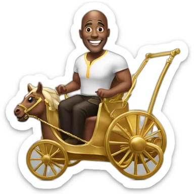 Ainsley Harriott Riding a chariot sticker