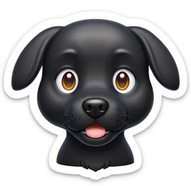 perro negro labrados sticker