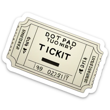 movie ticket sticker