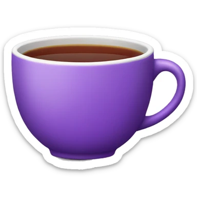 purple cup of tea sticker