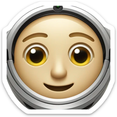 Roomba with teary eyes  sticker