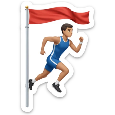 Running up a flagpole  sticker