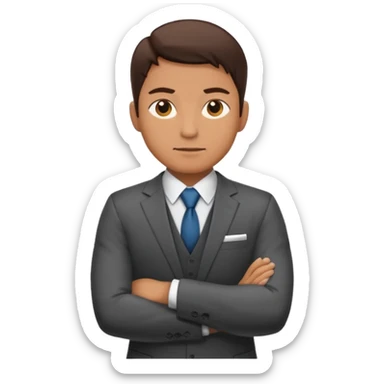 Mach mir einen trader an der wallstreet mit verschränkten armen sticker