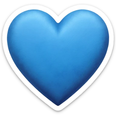 blue heart with a velvet texture sticker