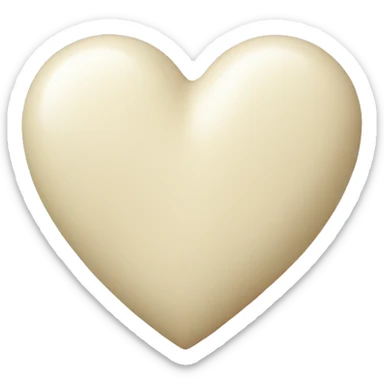 Heart cream color sticker