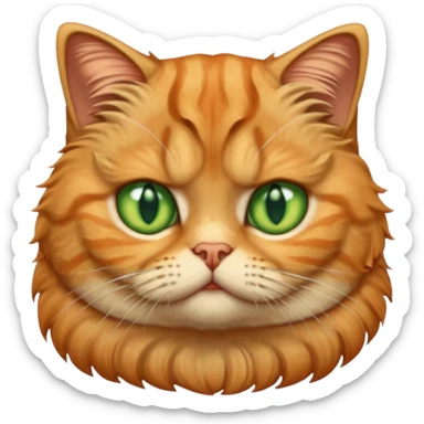 angry Scottish Fold cat sticker