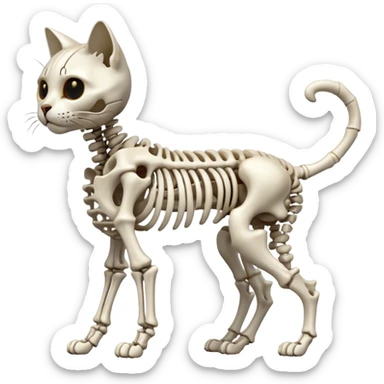 esqueleto de gato sticker