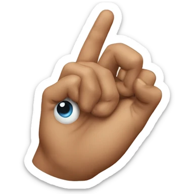 hand on your ear (as if you're listening) sticker