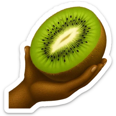 Kiwi skin hand promise sticker