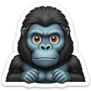 long haired gorilla sticker