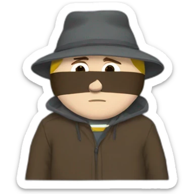 Cartman dressed like coon sticker