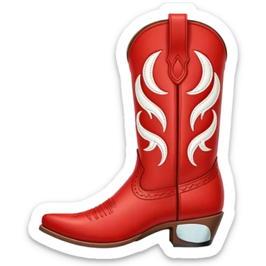 red cowboy boots  sticker