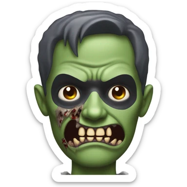 Bat man zombie sticker