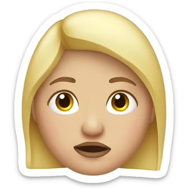 overweight blondie woman crying sticker