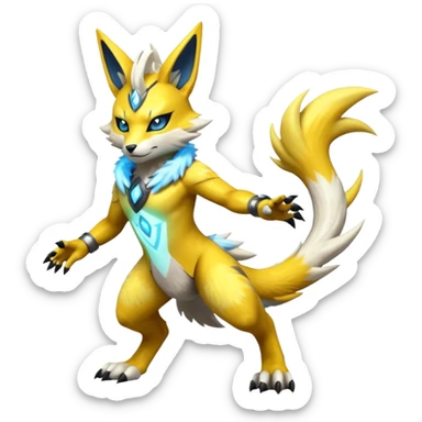  Futuristic Zeraora-Renamon-fusion (full body) sticker