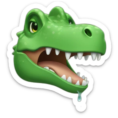 crying dinosaur  sticker