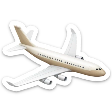 beige airplane sticker
