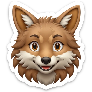 A Coyote Emoji sticker