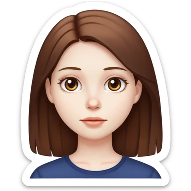 Girl with straight hair sticker