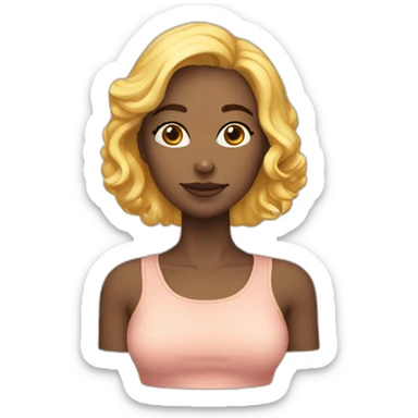 Cute women small shirt large bust sticker